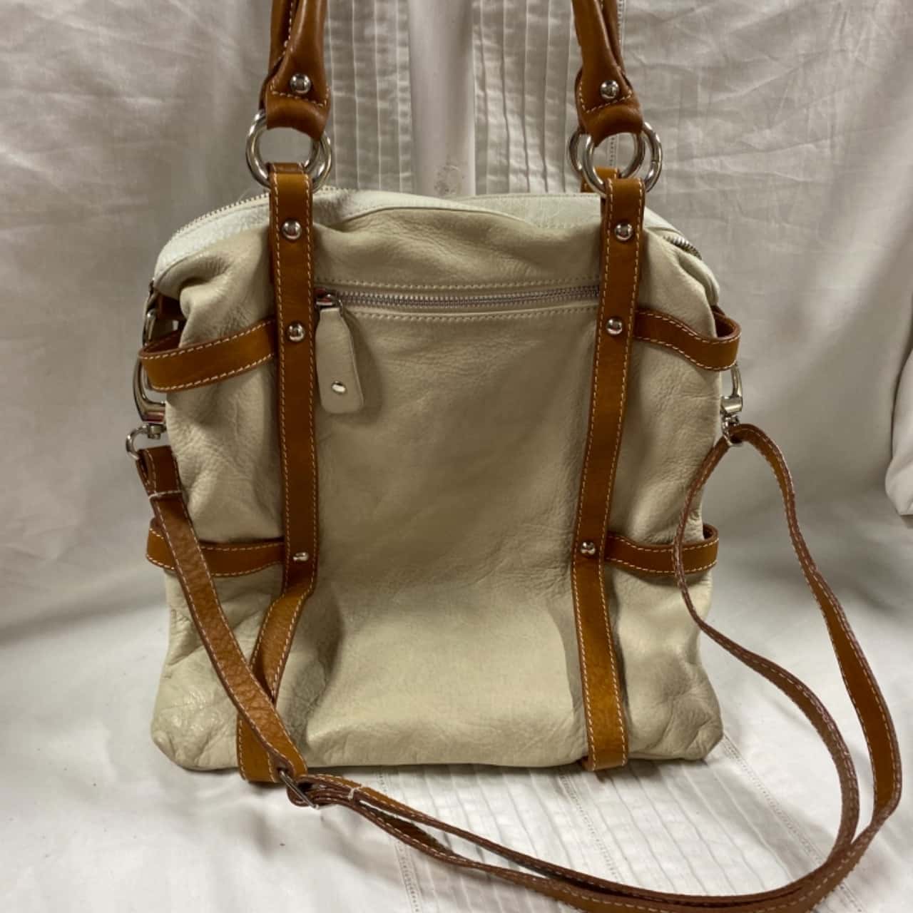 Borse in Pelle Womens Beige / Brown genuine leather made in Italy