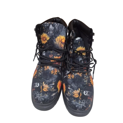  Womens  Size 11.5 Boots Black  / Floral / Multicoloured 