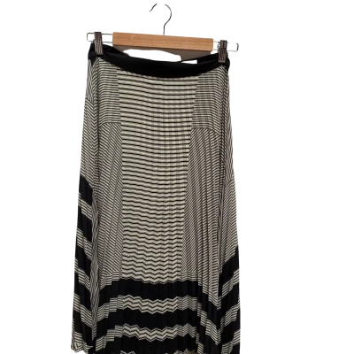 Veronica Maine Womens Midi Skirt Black  / Off White  Size 6