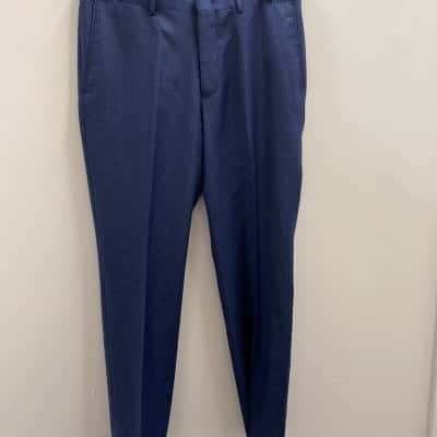 Calibre Mens  Size 32 Slim fit Pants Black/blue Checked 