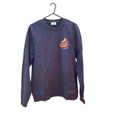 Mens Acne Studios Size XL Crew Neck Jumper Navy Blue/Brown