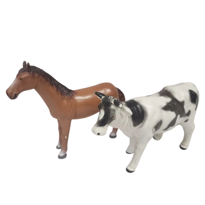 Vintage 1994 horse and cow as pictured 