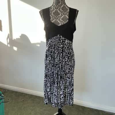 pingpong Womens  Size 12 Cocktail Dress Animal print / Black  