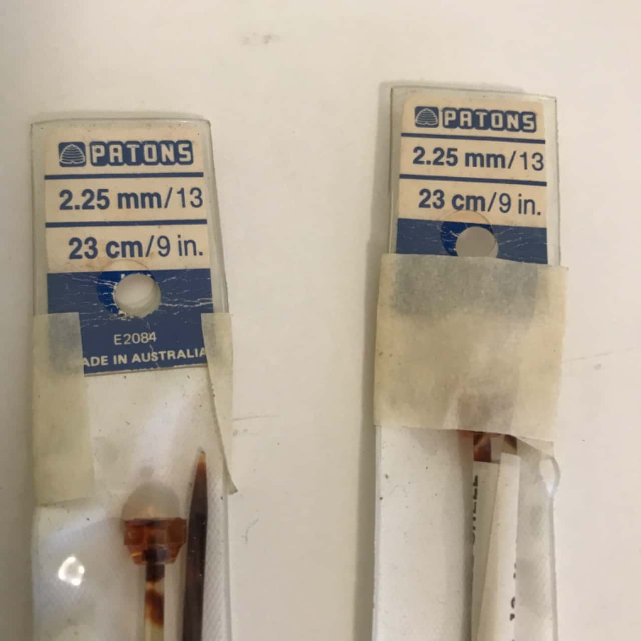 4 Vintage Tortoise Shell Knitting Needles Sizes 9 & 10(s)