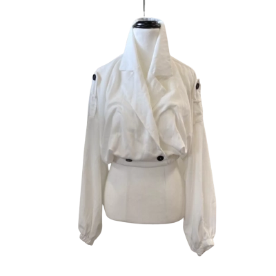  Womens  Size S Blouse / Long Sleeve Shirt / Long Sleeve Top Black  / White 