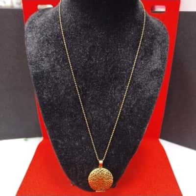 Gold Coloured Costume Pendant Necklace