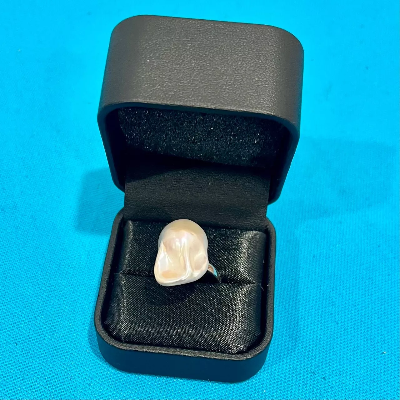 925 Silver Fresh Water Baroque Pearl Ring