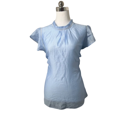 City Chic Womens  Size 12 Blouse Blue / White 