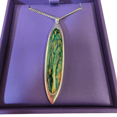  Womens Heathergem 925 Silver Necklace Made in Scotland 