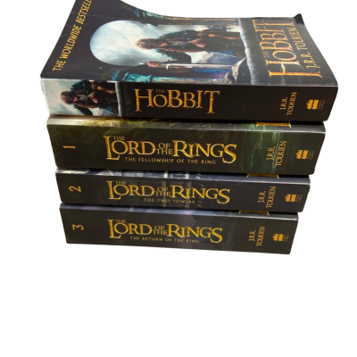Complete Lord of the Rings Triology and the Hobbit By J.R.R.Tolkien