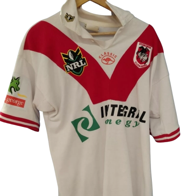 NRL St George Illawarra Dragons Retro Mens  Size M Jersey 