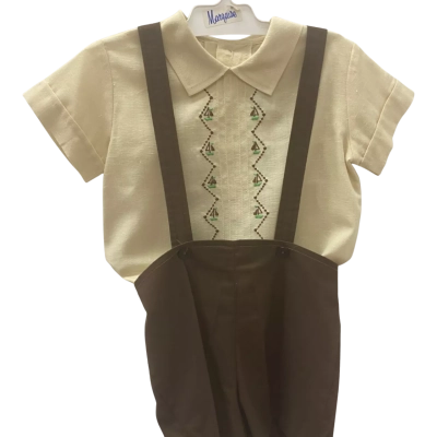 Margory Daw Kids vintage 2 pce  Size 2/3 yrs Beige / Brown 