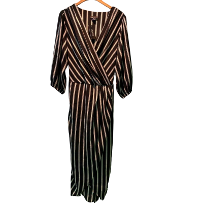 City Chic Womens  Size S Long Sleeve Dress Black  / Striped / White 