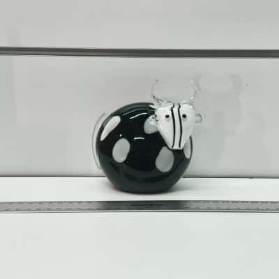 Blown Glass Cow Art PreOwned 
