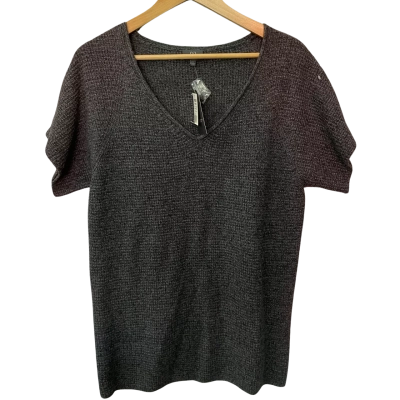 Sportscraft Womens  Size L Short Sleeve Top Grey 