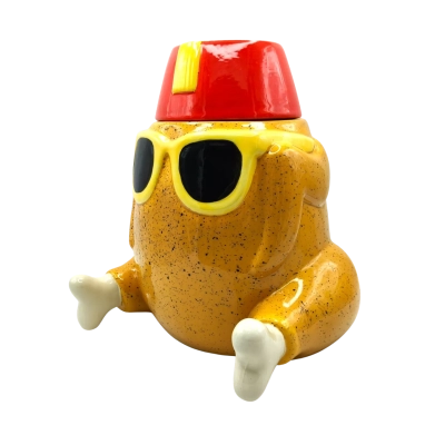 Highly Collectable Typo "Roast Chook" Cookie Jar In Excellent Condition - See Pics For Design 25cm x  21cm