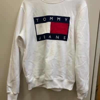 Tommy Jeans Mens  Size M Crew Neck Jumper White 