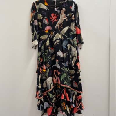 Trelise Cooper Womens  Size 12 Midi Dress Animal print 