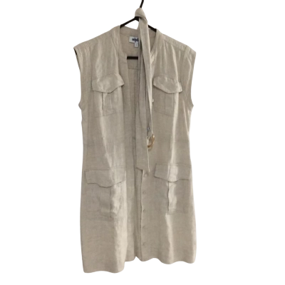 Witchery Womens  Size 8 Sleeveless Dress  / Wrap Dress Khaki 