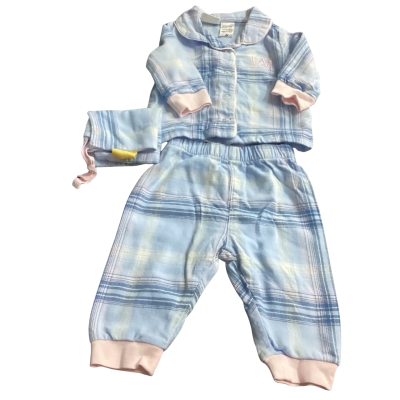 Peter Alexander Kids  Size 6-12m Flannel PJs Blue / Pink  