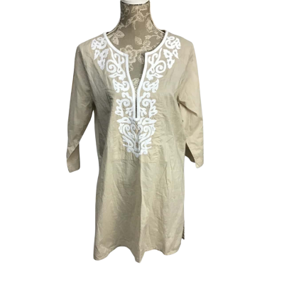 Gant Unisex  Size 42, 100% Cotton "Dry Sand" Embroidered Tunic