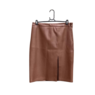 Forever New Womens Size 16 Midi Vegan Leather Skirt Tan 