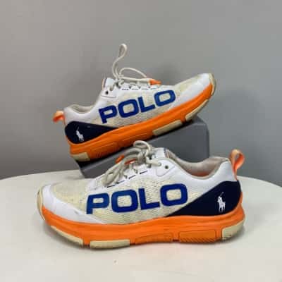 Polo Ralph Lauren AO Mens  Size 9 Sneakers / Trainers Blue / Orange / White 