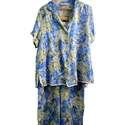 Peter Alexander Blue Hydrangea 2 piece Womens  Size 18 Pyjamas Blue / Floral 