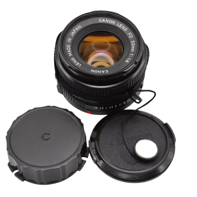 Canon FD 50mm f/1.8 Manual Focus Lens In Great Condition (Has Security No. Etched On Barrel) - Includes Front & Rear Lens Caps Plus Lens Pouch
