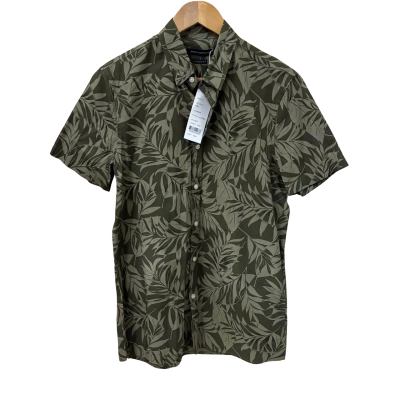 French Connection Mens Size S Short Sleeve Shirt Green