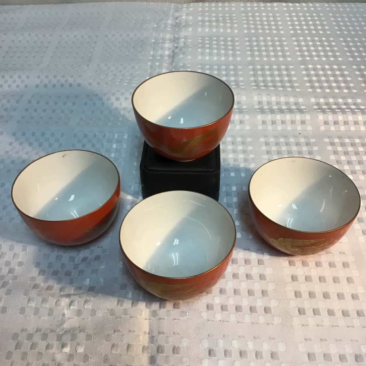 Vintage Ceramic Japanese Red & Gold Tea Cup’s