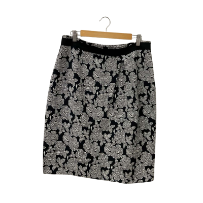 Grace Hill Womens  Size 14 Midi Skirt Black  / White 