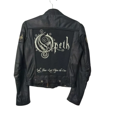Unique  Size 8 Leather Jacket Black  