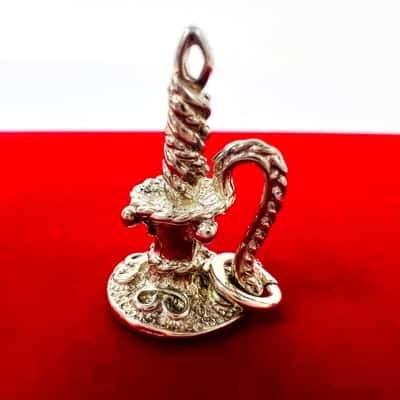 Sterling Silver Candlestick Charm (925) 2.93g