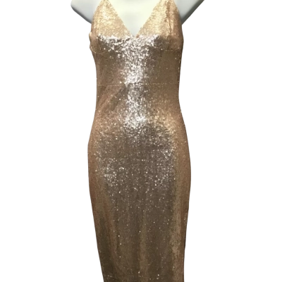 Club L  Womens  Size 8 Mini Dress sequins Champagne / Gold 