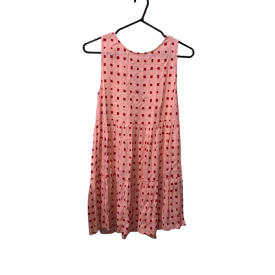 Mister Zimi Light Pink Top With Red Squares Size 8