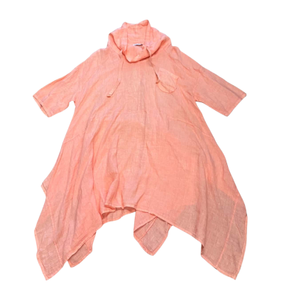 Obsession Linen Dress Top Size 18 Coral 
