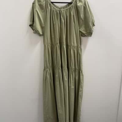 Morrison Womens  Size 1-2 Short Sleeve Dress  Green 