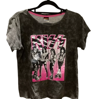 Epic Rights KISS Womens Size 14 T-shirt Grey / Pink  