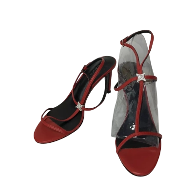 Tony Bianco Womens  Size 8.5 Red Leather Strappy Stilettos