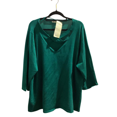 beme Womens  Size XL 3/4 Sleeve Top Green Knitted Top RRP $79.99