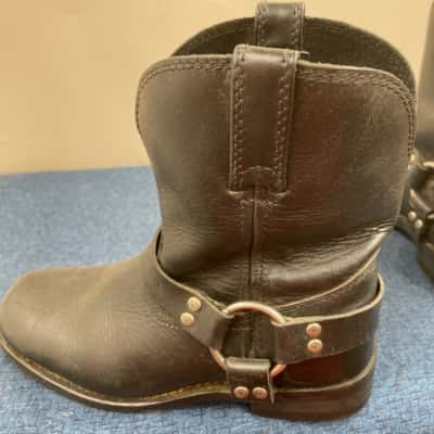 Womens Thomas cook black leather boots 