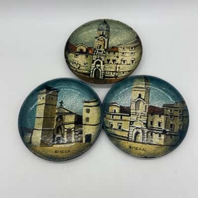 Handpainted Croatian Decorative Metal Plates [B#01]