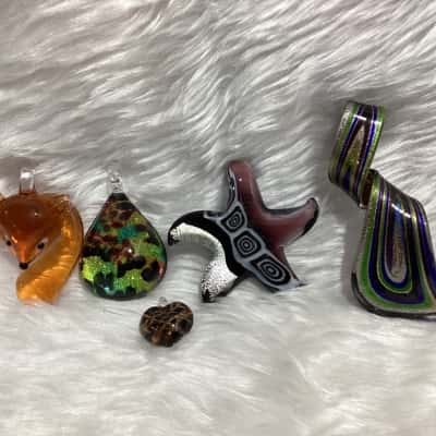  Womens Pendant Multicoloured Art Glass 