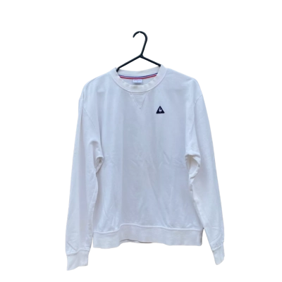 Mens Le Coq Sportif Size S Long Sleeve Shirt White / Navy Blue 