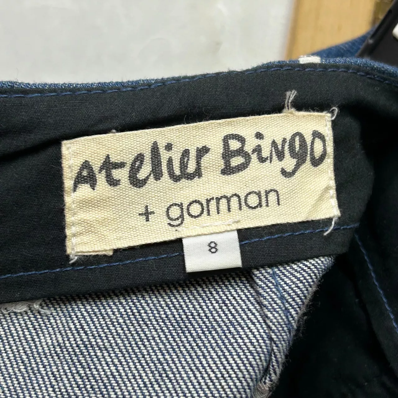 ATELIER BINGO + GORMAN Women's Size 8 Mini Skirt / Denim Skirt Blue ...