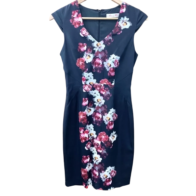 Alannah Hill Black/Floral Silk-Blend Dress Size 6