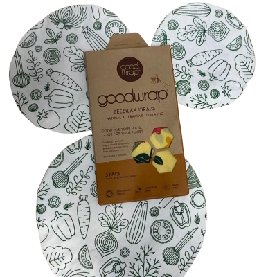 Goodwrap bees wax wraps + 3 bowl covers 