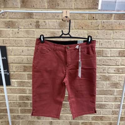 Rockmans Womens rust pedal pusher shorts Size 12 