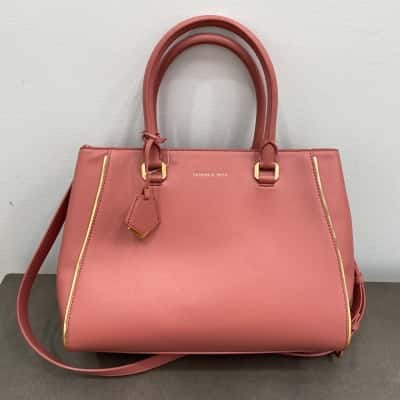 Charles & Keith Womens Shoulder Bag Pink  